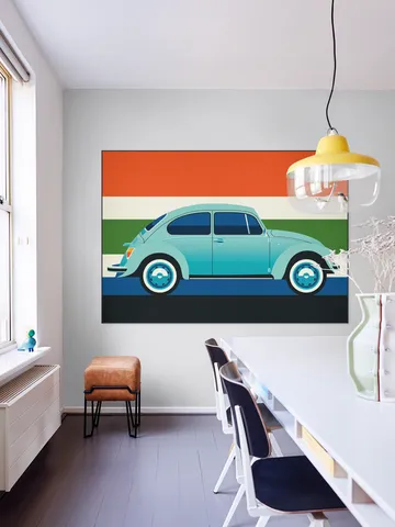 Mint Vintage Car with Stripes