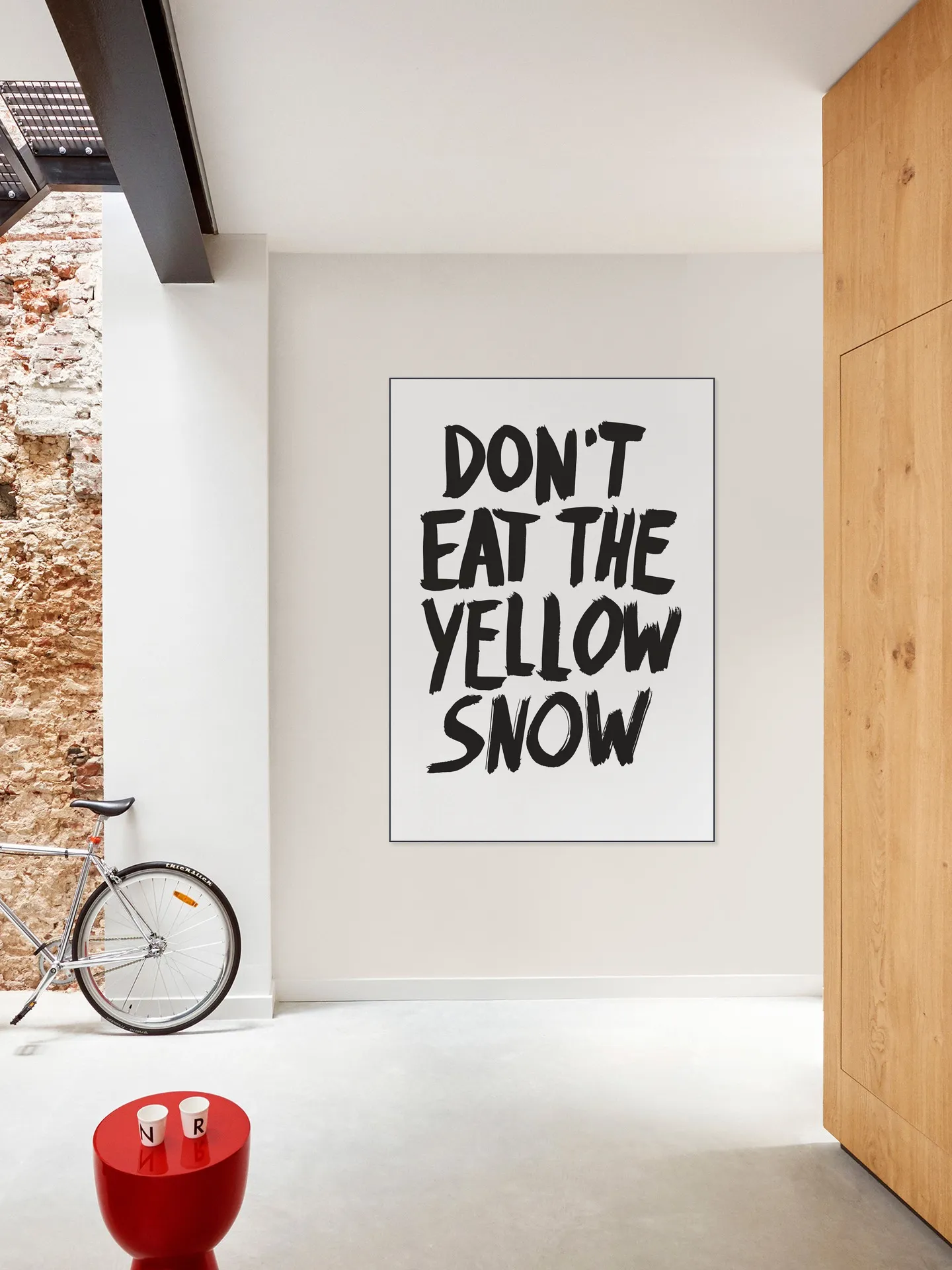 Don't eat the yellow Snow white