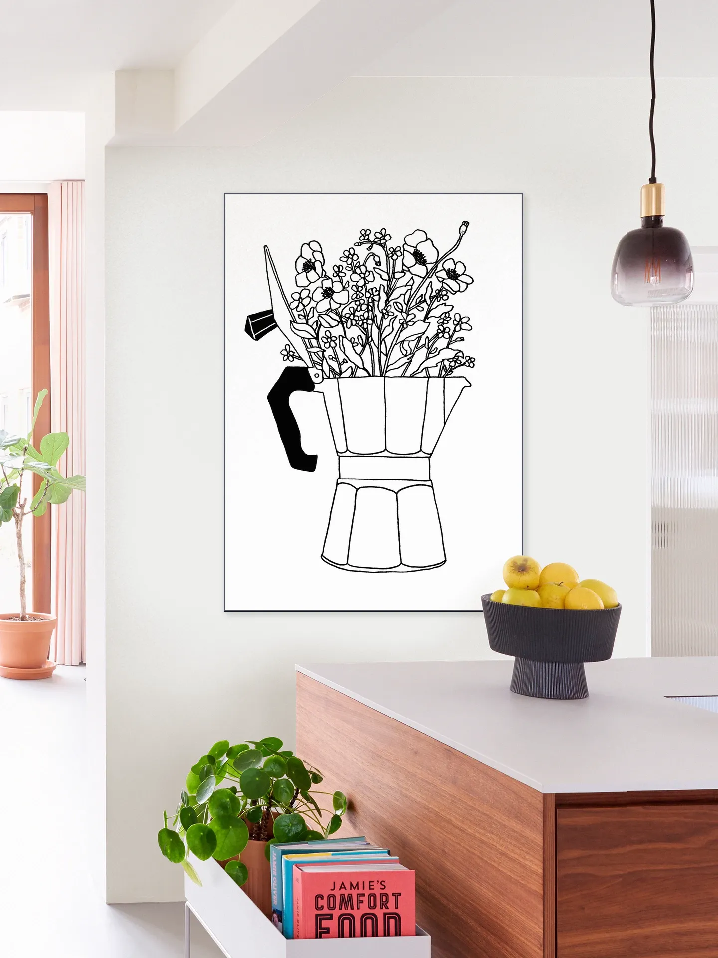 Moka Flowers Black & White