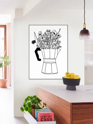 Moka Flowers Black & White