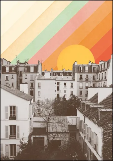 Rainbow Sky above Paris