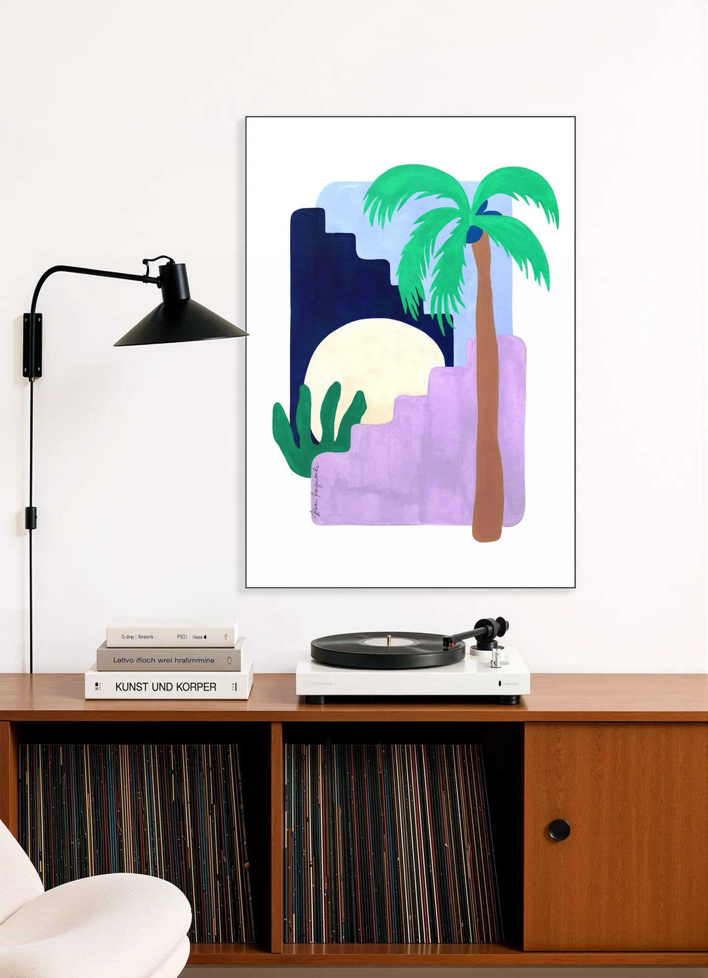 Coconut Palm and Moonlight
