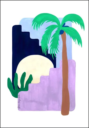 Coconut Palm and Moonlight