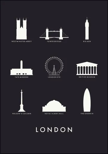 London Architecture black