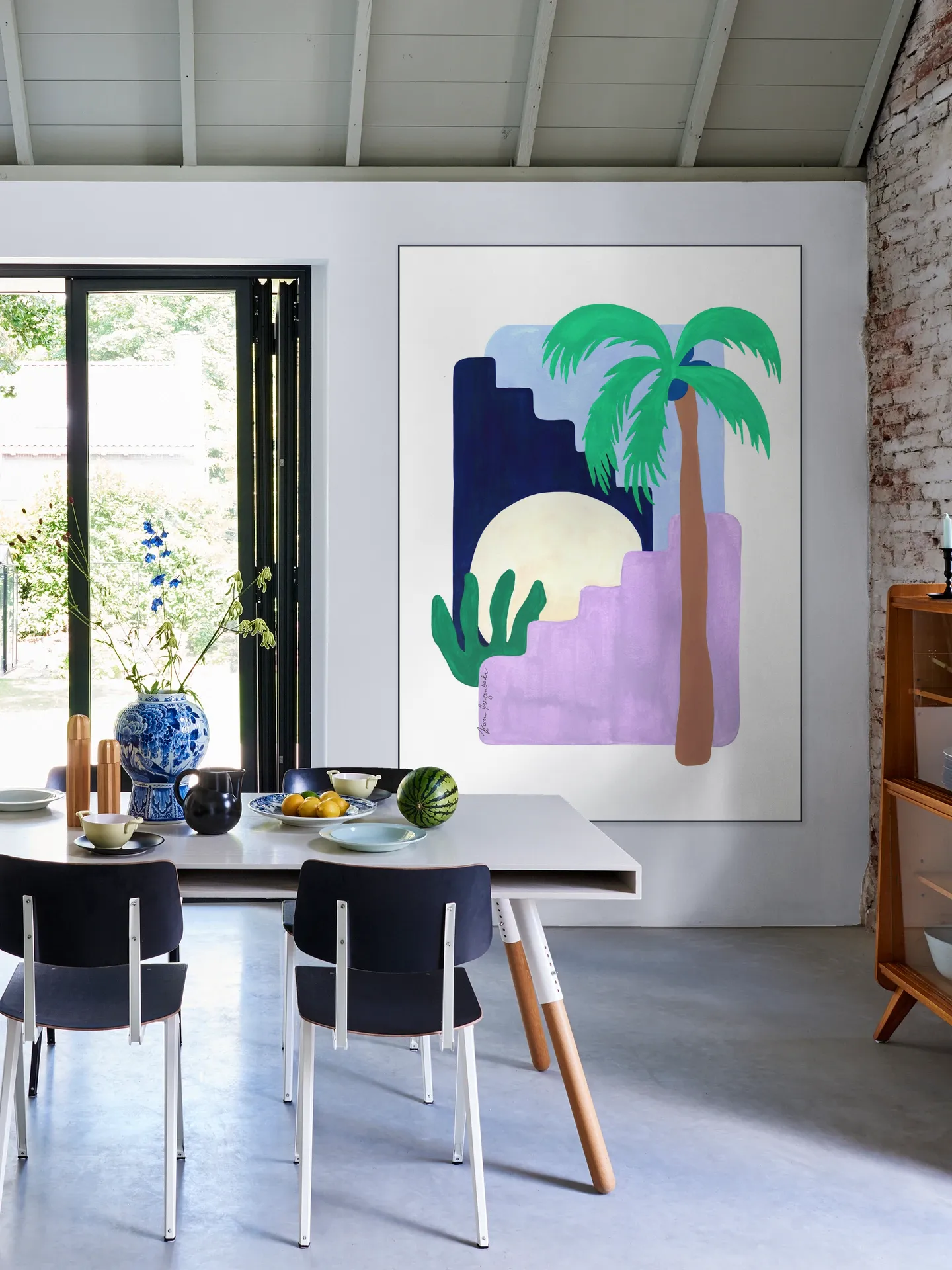 Coconut Palm and Moonlight
