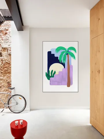 Coconut Palm and Moonlight