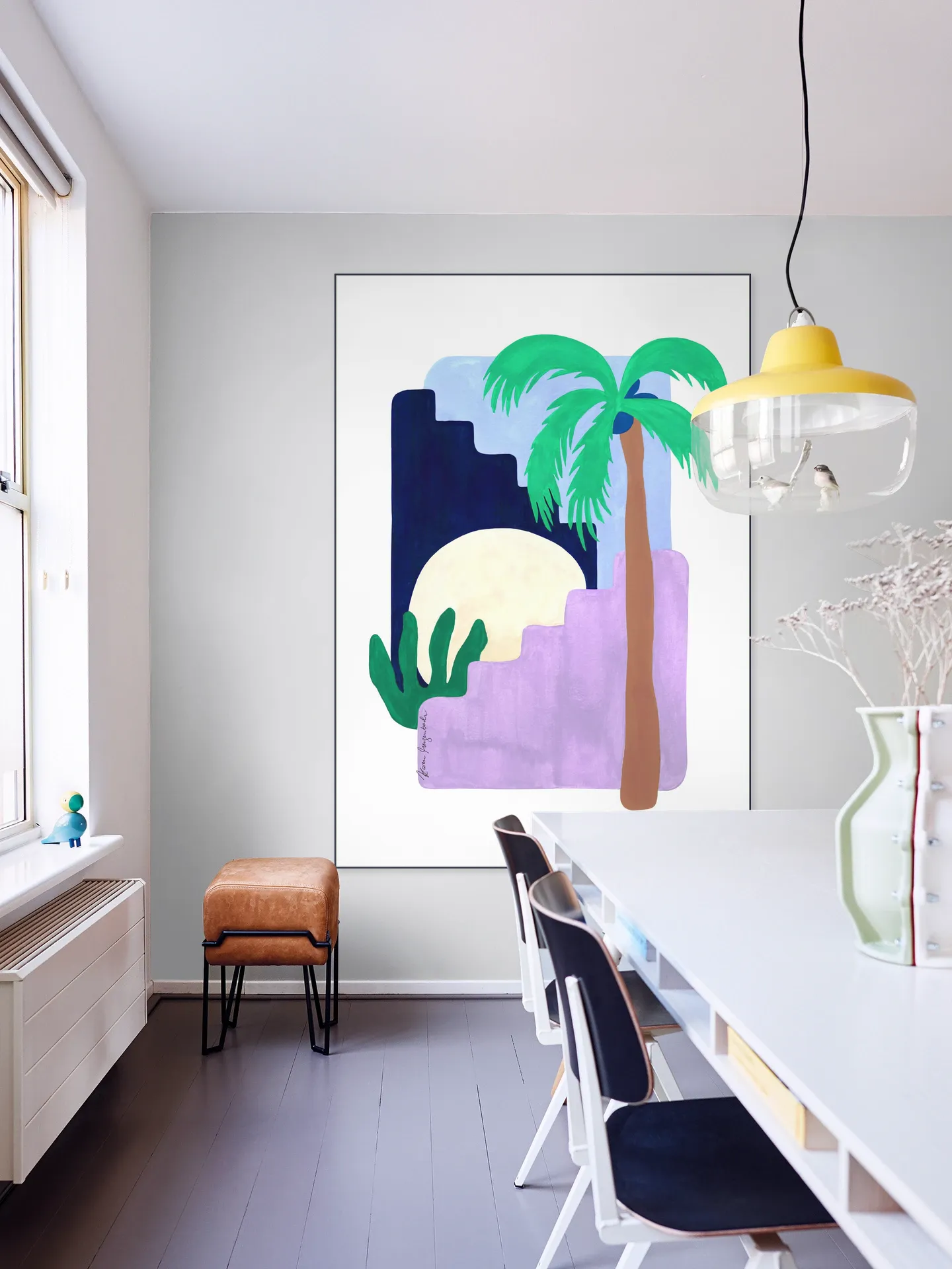 Coconut Palm and Moonlight