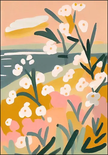 Flowers By The Sea