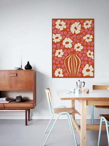 Flower Pot In Orange and Pink