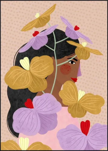 Hidden Behind Yellow Purple Flowers