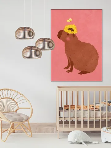 Capybara With Sunflower