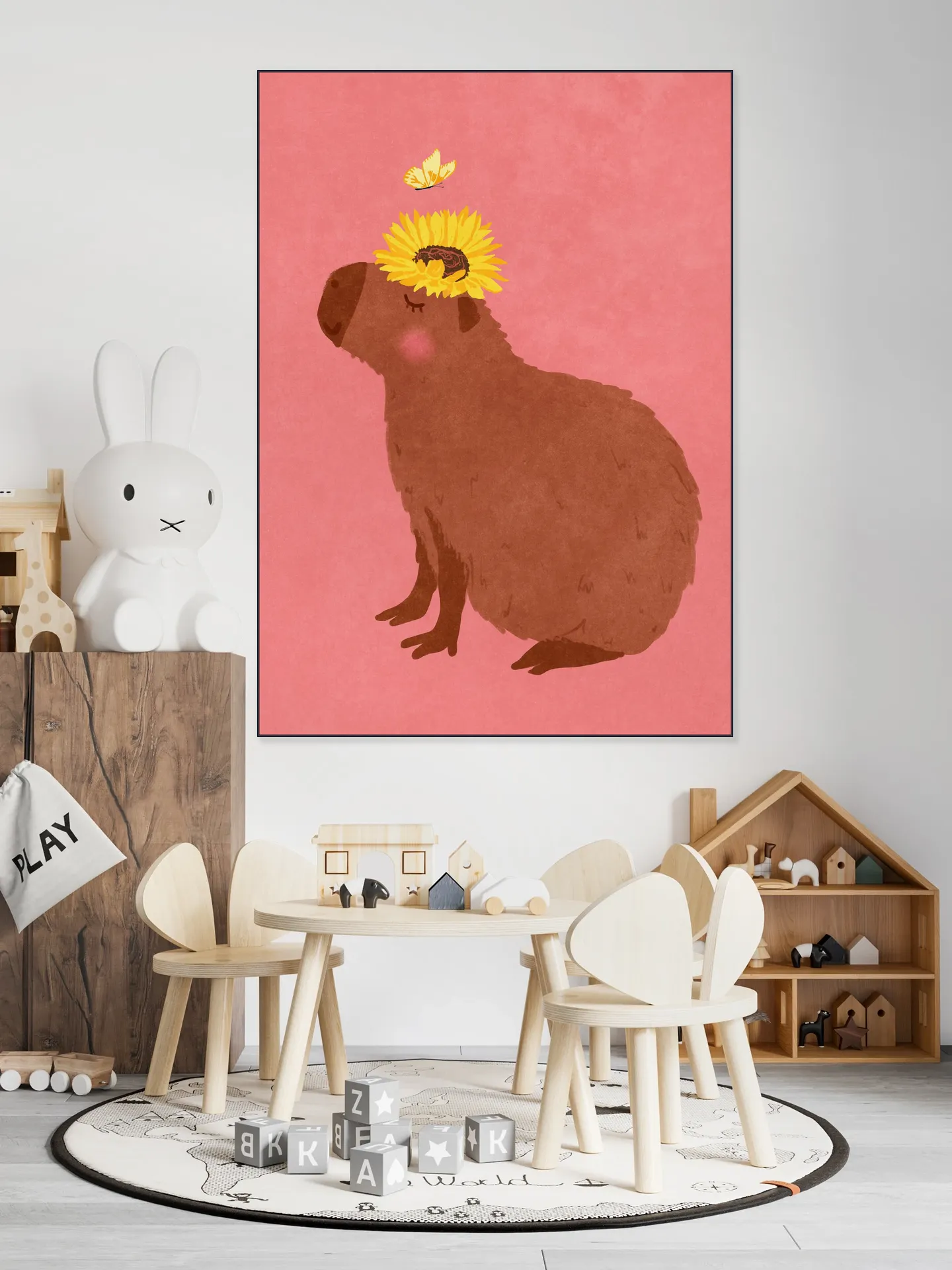 Capybara With Sunflower
