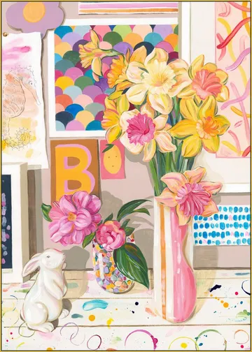 Daffs on Workdesk