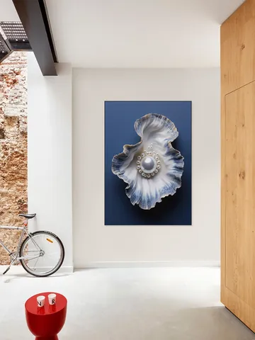Blue Oyster with Pearls