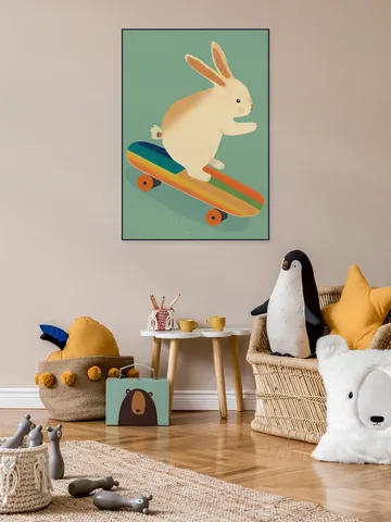Bunny On Skateboard