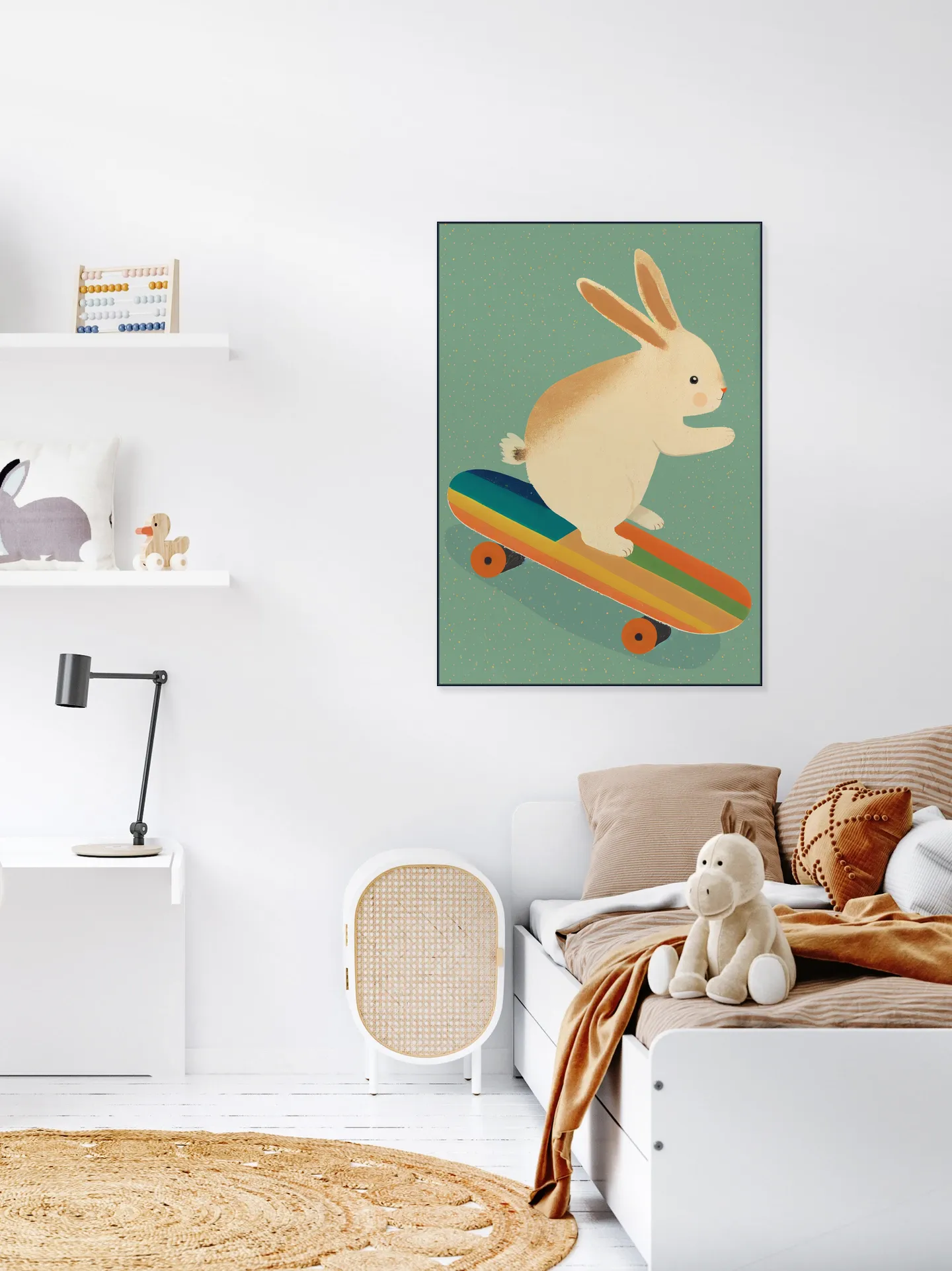 Bunny On Skateboard