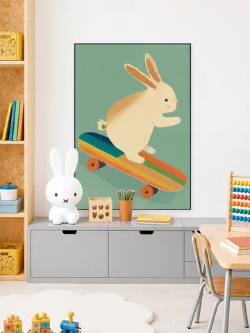 Bunny On Skateboard